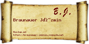 Braunauer Jázmin névjegykártya